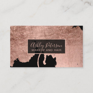 Cartão De Visita A aguarela cor-de-rosa do ouro goteja a tipografia