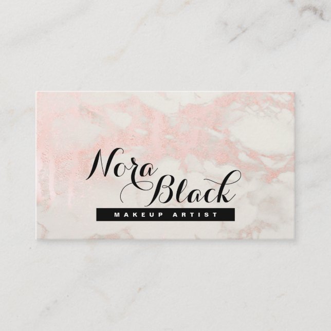 Cartão De Visita A Artista Eyelash Lashes Brilha Rosa Rosa Rosa Ros (Frente)