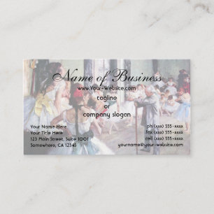 Cartão De Visita A Aula de Dança por Edgar Degas