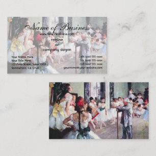 Cartão De Visita A Aula de Dança por Edgar Degas