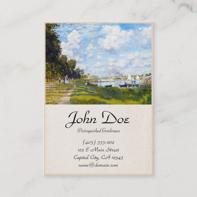 Cartão De Visita A bacia em Argenteuil Claude Monet (Frente)
