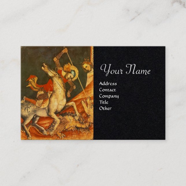 Cartão De Visita A batalha de George santo,Livro Negro Monograma do (Frente)