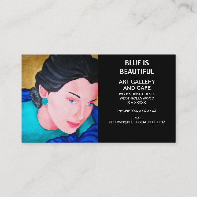 CARTÃO DE VISITA A BELEZA É AZUL (Frente)