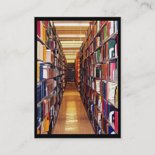 Cartão De Visita A biblioteca empilha o ATC