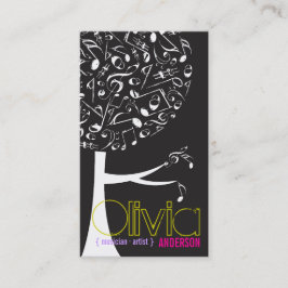 Cartão De Visita A canção branca preta das notas musicais da música