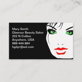 Cartão De Visita A cara da mulher com olhos verdes