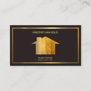 Cartão De Visita A casa Dourado exclusiva pinta serviços da pintur