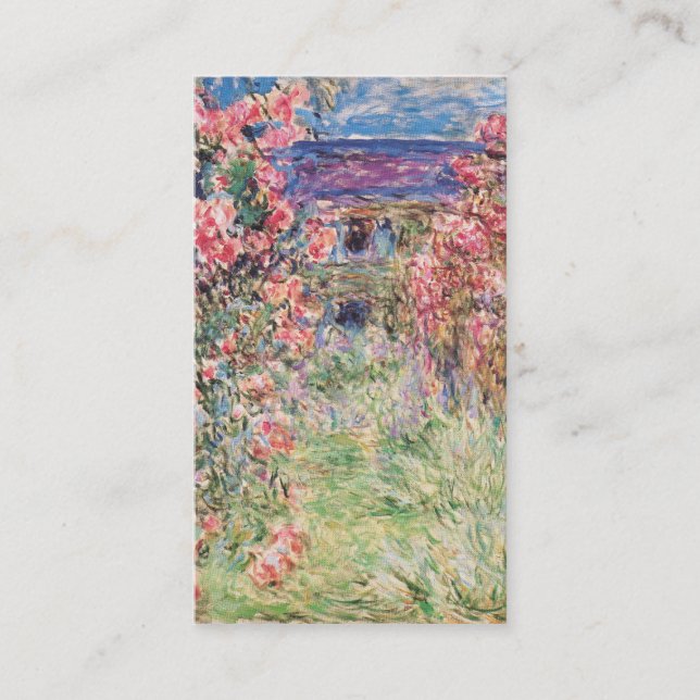 Cartão De Visita A casa entre os rosas, Claude Monet (Frente)