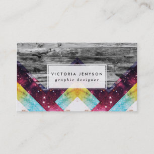 Cartão De Visita A cinza roxa dos triângulos de Geo da nebulosa da