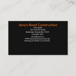 Cartão De Visita A construção de estradas de Jerry