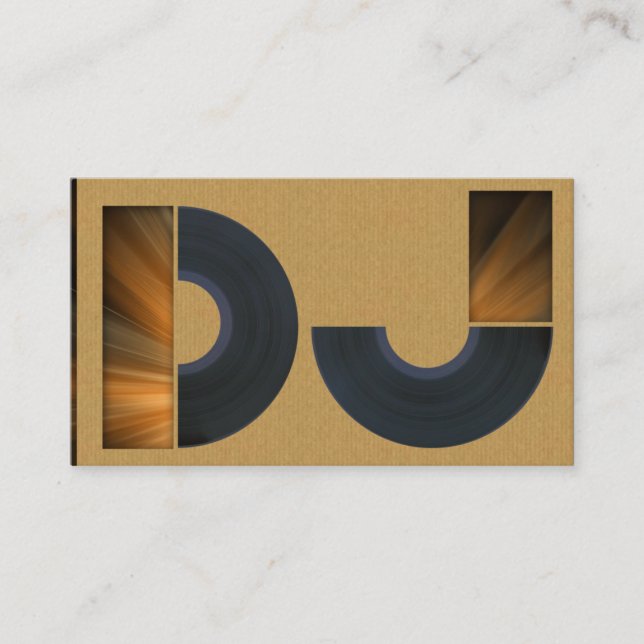 Cartão De Visita A cool carboard DJ business card (Frente)