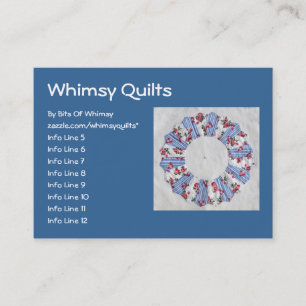 Cartão De Visita A edredão de Nellie da avó - bloco #3