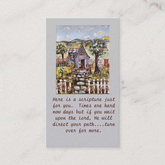 Cartão De Visita A escritura carda o comunicado (Frente)