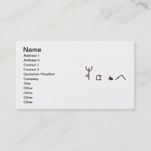 Cartão De Visita A figura picante do ioga representa a ortografia Y