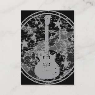Cartão De Visita A guitarra afligida Stars a obscuridade BW da