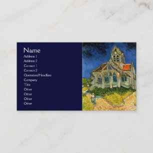 Cartão De Visita A Igreja em Auvers por Van Gogh