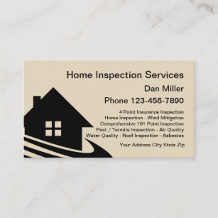 Cartão De Visita A inspeção Home presta serviços de manutenção a