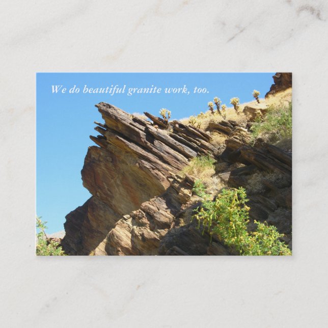 Cartão De Visita A instalação & reparo da fabricação do mármore & (Frente)