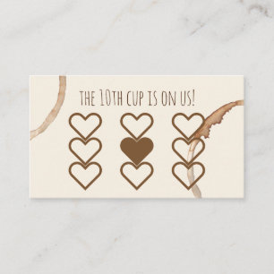 Cartão De Visita a lealdade recompensa o café do coffeeshop do