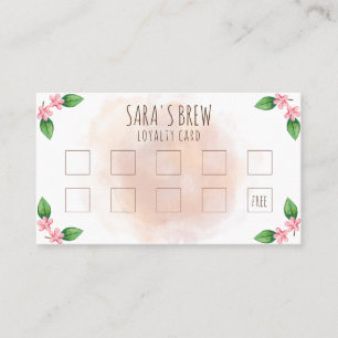 Cartão De Visita a lealdade recompensa o café do coffeeshop do