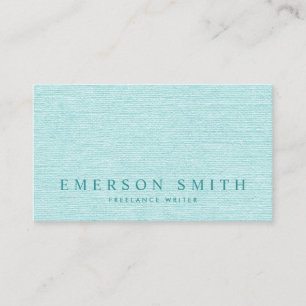 Cartão De Visita A linha azul-aqua elegante parece elegante