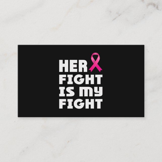 Cartão De Visita A Luta Dela É O Meu Cancer De Luta (Frente)