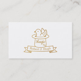 Cartão De Visita A mágica Dourado do falso mergulhou no mágico do