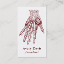 A mão humana da arte da anatomia do vintage