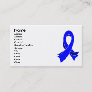 Cartão de visita à moda da fita azul do cancro d