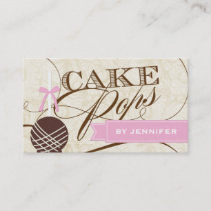 Cartão de visita à moda do pop do bolo
