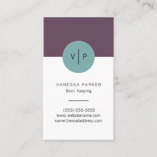 Cartão de visita à moda moderno No.2 do monogram