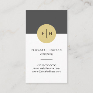 Cartão de visita à moda moderno No.2 do monogram