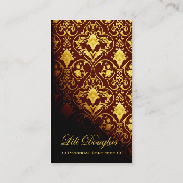 Cartão de visita à moda (multifacetado) - "Roccoco (Frente)