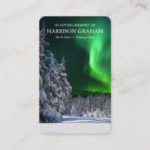Cartão De Visita A oração carda a aurora boreal de   de luxe