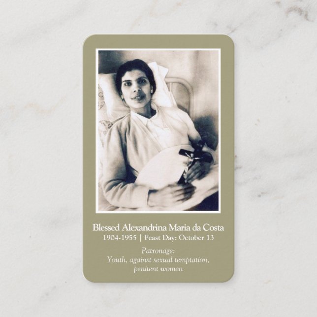 Cartão De Visita A oração carda santos Alexandrina abençoado | 1 (Frente)