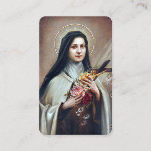 Cartão De Visita A oração carda St. espanhol Therese de