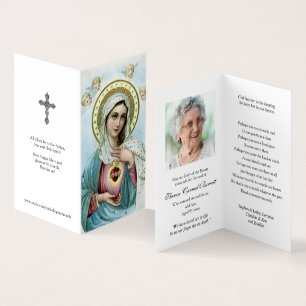 Cartão De Visita A oração católica carda o coração sagrado Mar