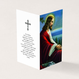 Cartão De Visita A oração católica carda Praying do Jesus Cristo