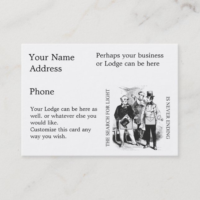 Cartão De Visita À procura da luz (Frente)