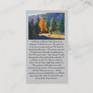 Cartão De Visita "A Psalm of David” Peace & Comfort Prayer Card