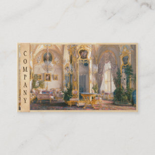 Cartão De Visita A sala de estar no estilo do Rococo II, com Cupido