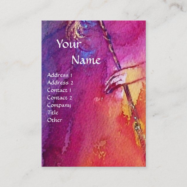 Cartão De Visita A TERCEIRA MÁSCARA / Figurino Designer , Artista d (Frente)