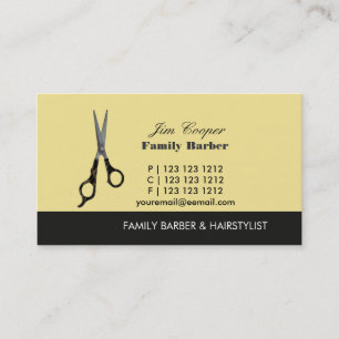 Cartão De Visita A tesoura do Beleza Salon Barber