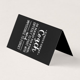 Cartão De Visita A Truly Great Coach is hard find