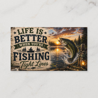 Cartão De Visita A Vida É Melhor Quando Você Está Pescando – Bass D