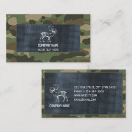 Cartão De Visita Abastecimento ao ar livre do Exército Verde Camo