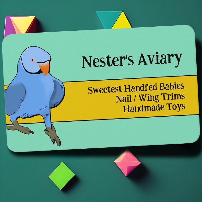 Cartão De Visita Abastecimento aviário de animais de criação de ave (Fun parrot business card)