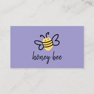 Cartão De Visita Abeja Melífera Roxa Simples