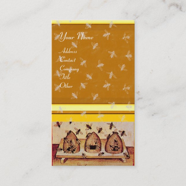 CARTÃO DE VISITA ABELHA DE MEL, APOSTA (Frente)