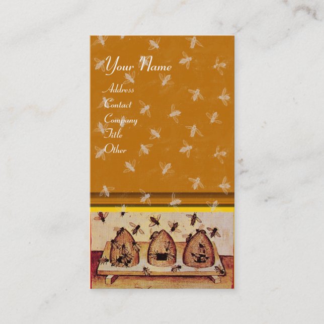 CARTÃO DE VISITA ABELHA DE MEL, APOSTA (Frente)